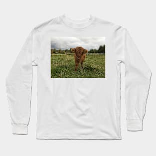 Scottish Highland Cattle Calf 1539 Long Sleeve T-Shirt